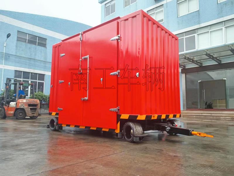 3吨双牵引箱式开云(中国) 无动力叉车牵引工具拖车